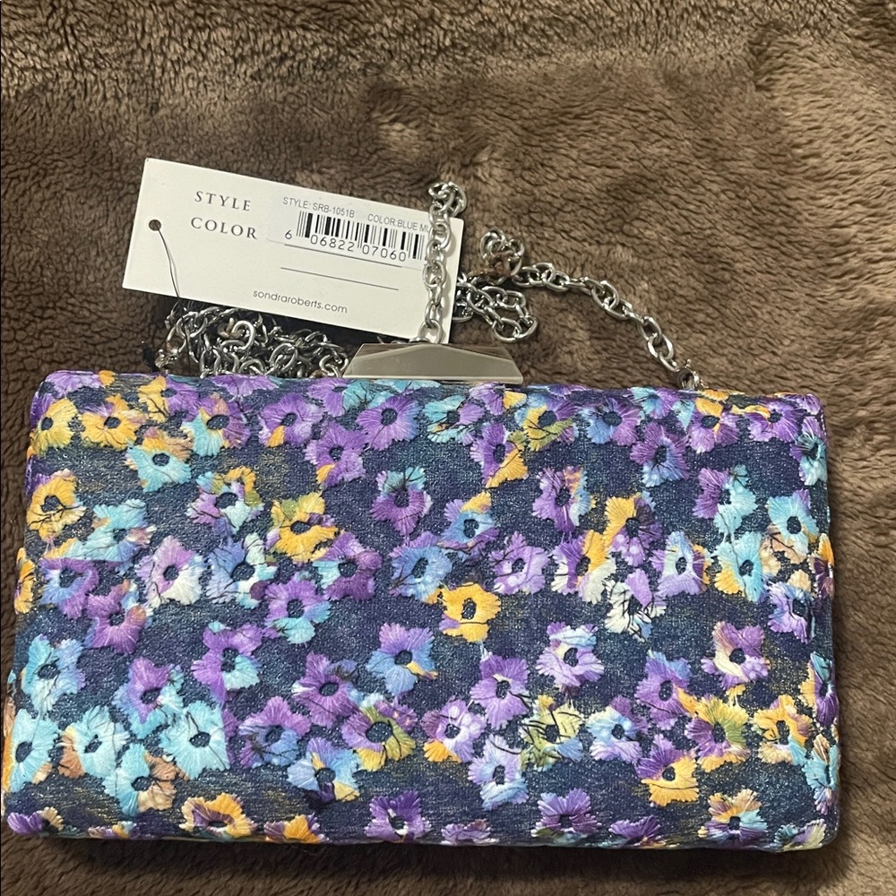 SR Embroidered Flowers Denim Clutch in RealSimple!